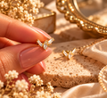 Golden Diamond Earrings studs