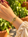 Gold Floral kada Bracelet