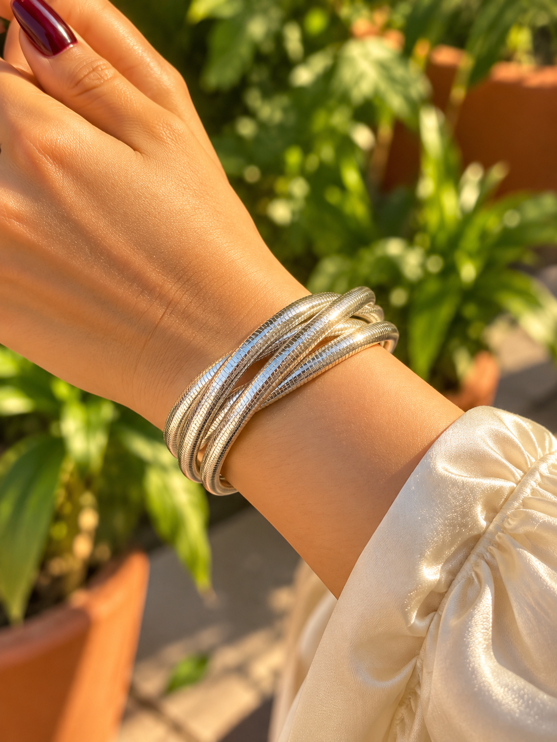 2in1 convertable snake (necklace and bracelet) silver