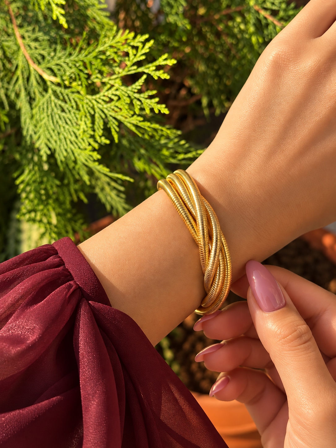 2in1 convertable snake (necklace and bracelet) gold