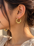 Golden Geometric Hoop Earrings