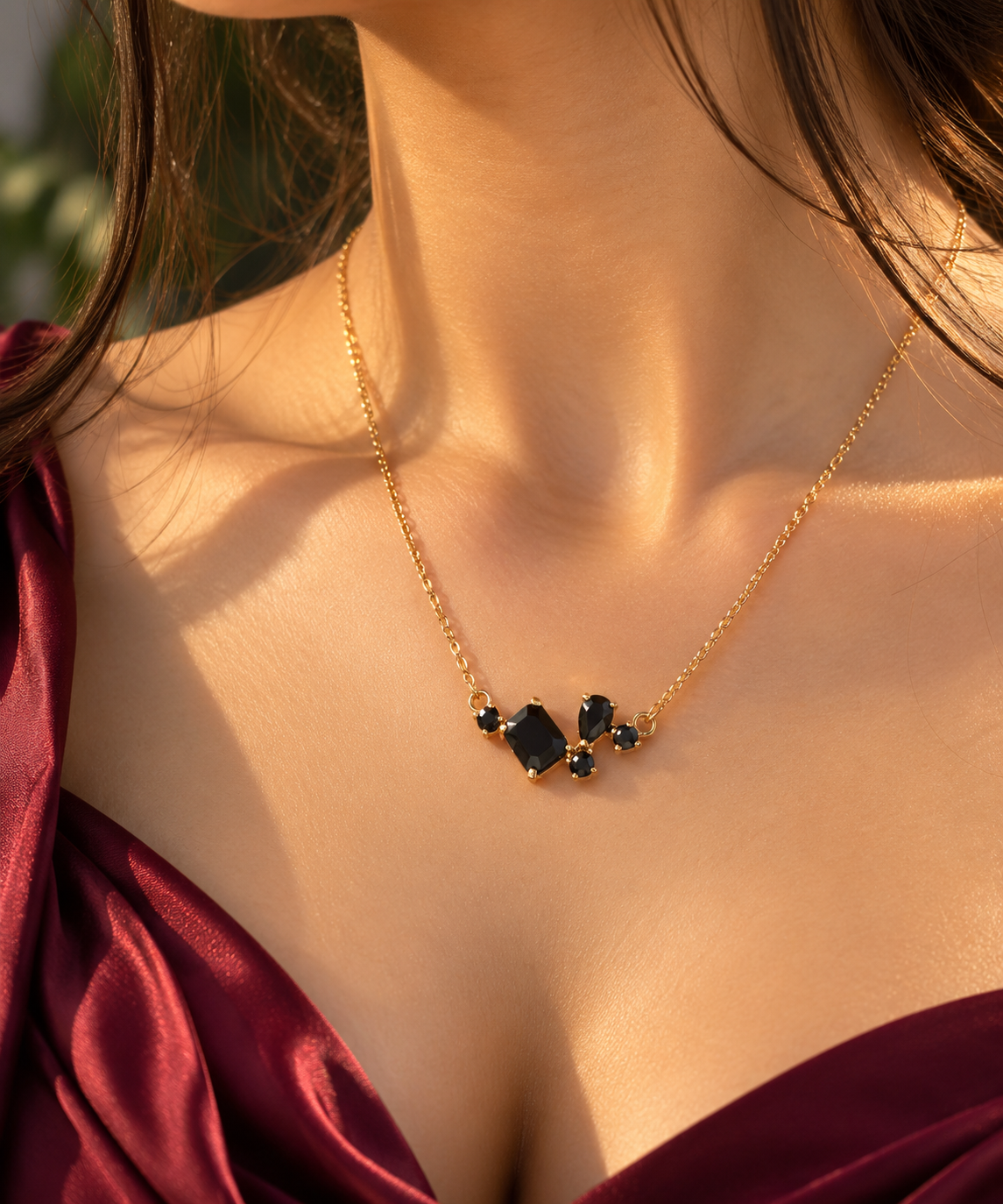 Black Gemstone Pendant 0011